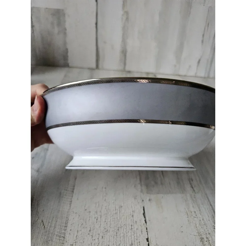 Lenox colin cowie millennia serving bowl‎ oval silver